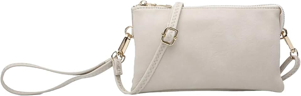 JEN & CO. Riley Small Crossbody Bags Vegan Leather Wristlet Wallets Clutch Purses Shoulder Handbag for Women