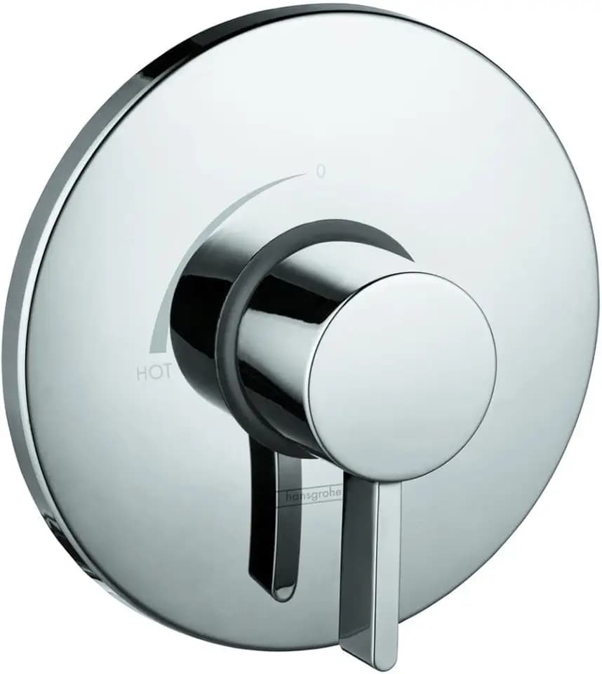 hansgrohe Ecostat Modern Pressure Balance Shower Valve Trim in Chrome, 04233000