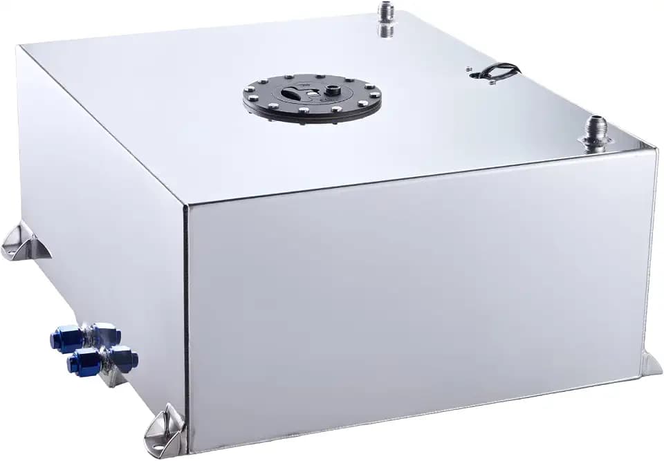 EVIL ENERGY 20 Gallon Fuel Cell Gas Tank Aluminum with Level Sender Street Drift Silver