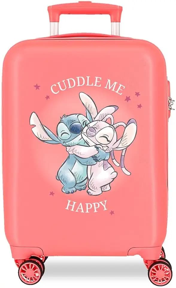 Disney Adorable Stitch Moods Kabinenkoffer, starres ABS, Zahlenschloss an der Seite, 4 Doppelräder, Handgepäck