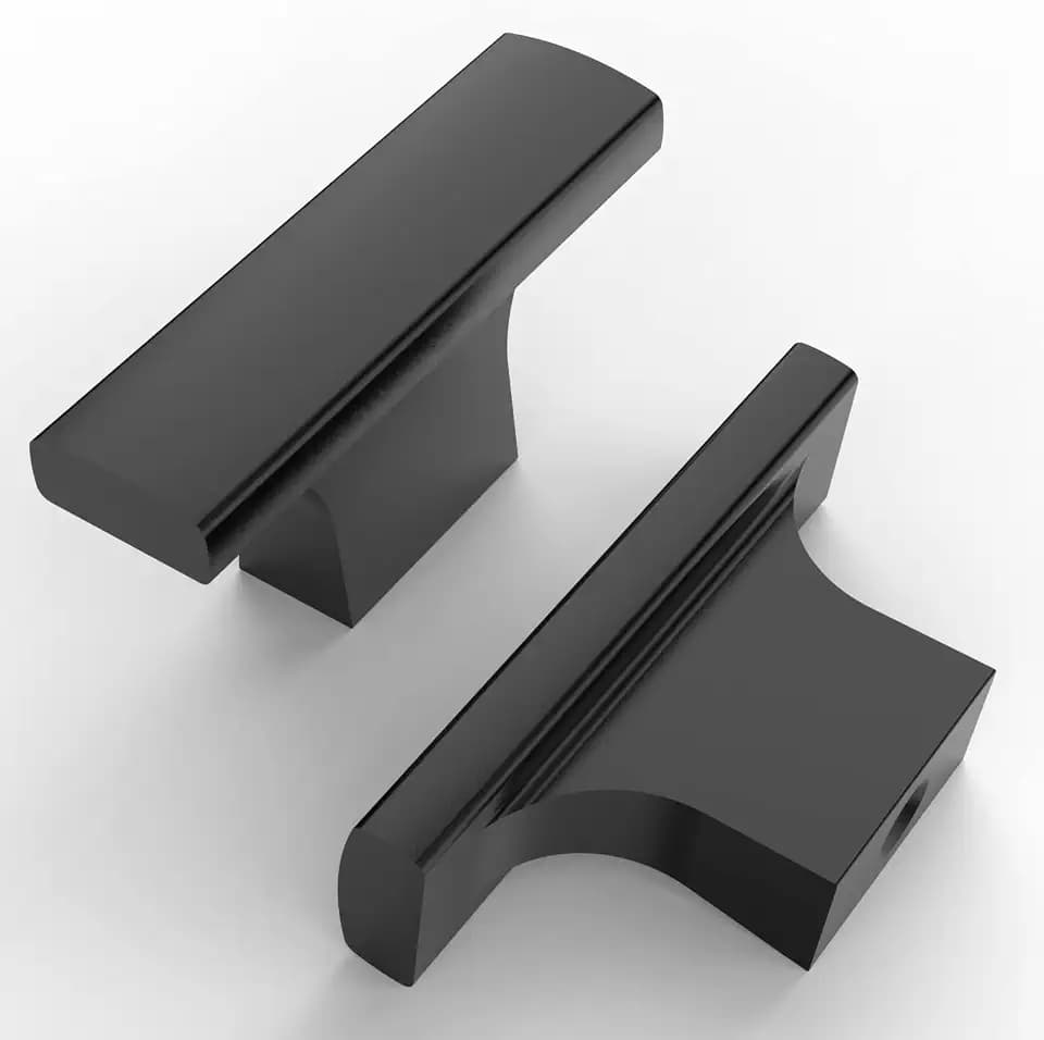 Asidrama 15 Pack Matte Black Kitchen Cabinet Knobs Drawer Cabinet Hardware Zinc Knobs for Dresser Drawers