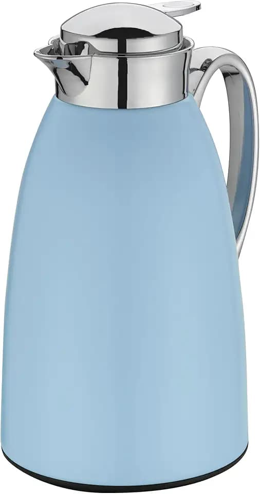 cilio Isolierkanne VENEZIA 1L, hellblau matt, Vakuum-Hartglaseinsatz
