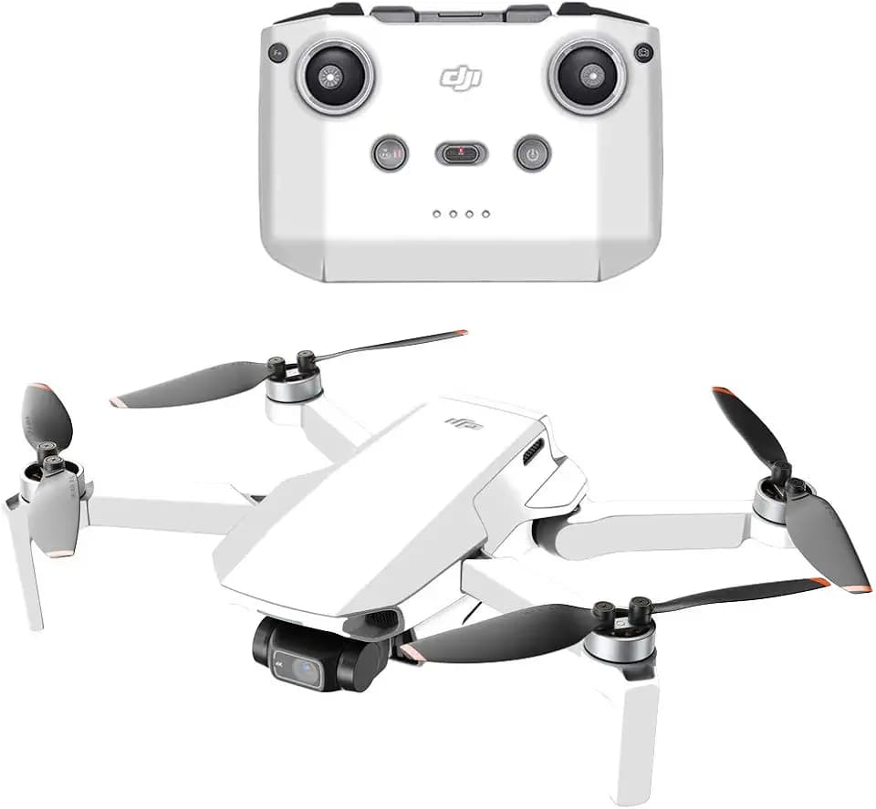 MightySkins Compatible with DJI Mini 2 Portable Drone - Solid White | Protective, Durable, and Unique Vinyl Decal wrap Cover | Easy to Apply, Remove, and Change Styles | Made in The USA