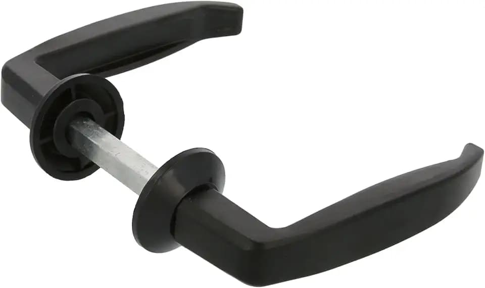 Amig – Aluminium‑Türgriffset – Griff 105 x 45 mm – Türstärke 55-70 mm – Rosette Ø35 mm – Schwarze Farbe – Ideal für Innen- und Außentüren, sowohl für Durchgangs- als auch Eingangstüren