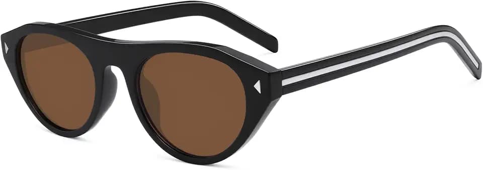 VANLINKER Retro Small Oval Cateye Sunglasses for Women Men VL9915