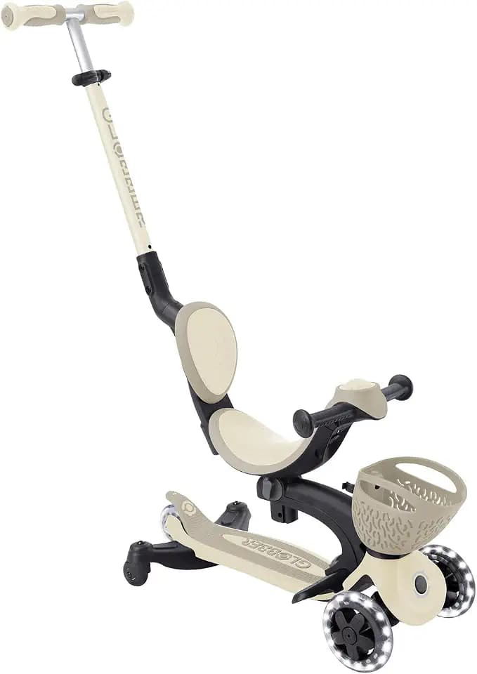 GLOBBER GO-UP Baby Lights 360° – Tretroller, Dreirad und Laufrad für Kinder – höhenverstellbares Kinderfahrzeug – 3rädrig bis 9 Jahre – Bunte LED-Leuchtrollen