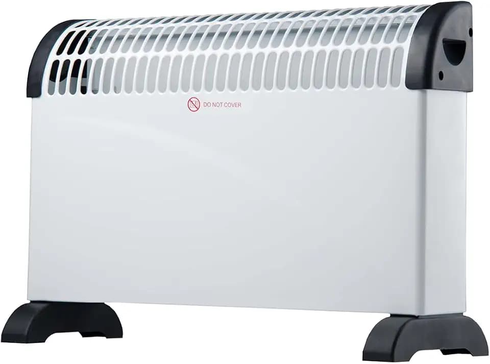 alpina Elektro-Konvektionsheizung CHYO2 – Elektroheizkörper 2000 W – mit einstellbarem Thermostat und Turbo-Funktion – Räume bis zu 15 m² – Weiß, 130x90x60