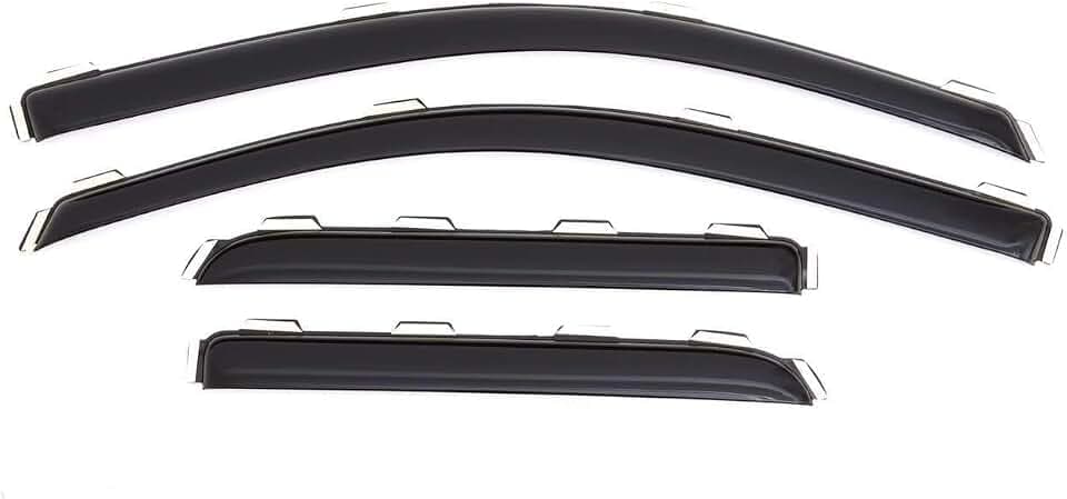 Auto Ventshade [AVS] In-Channel Rain Guards For 2014-2018 Chevrolet Silverado, GMC Sierra 1500 / 15-19 Silverado, Sierra 2500HD/3500HD DBL/EXT CAB ONLY | Window Vent Visors, 4 pcs. - Smoke | 194528