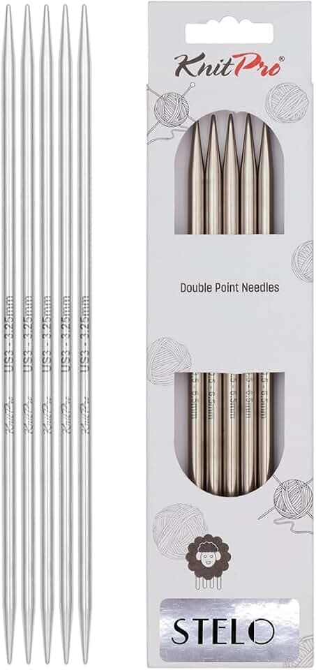 KnitPro Stelo Double-Pointed Needles 8" (20cm) | US Size 3 (3.25mm)