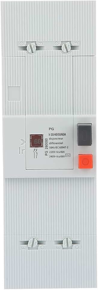 Leitungsschutzschalter, 2P 30/60A 250V Niederspannungs Leistungsschalter Schutzluftschalter, 50Hz/60Hz Solar PV System Isolator DC Trennschalter Elektrische Leistungsschalter