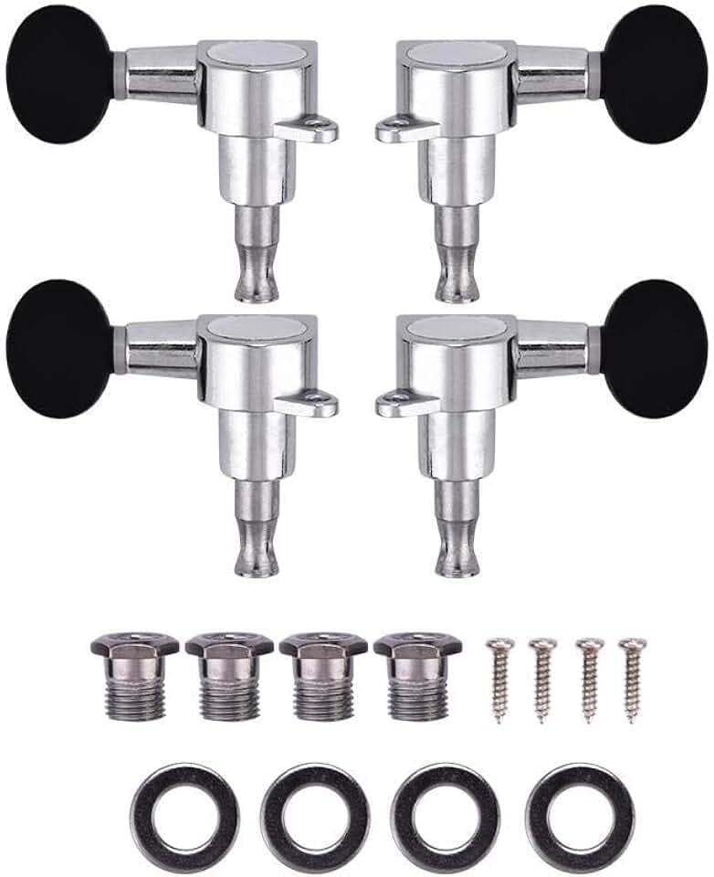 Bnineteenteam 2L2R Ukulele String Tuning Pegs Locking Tuner Mechaniken aus Zinklegierung Musikinstrumentenzubehör