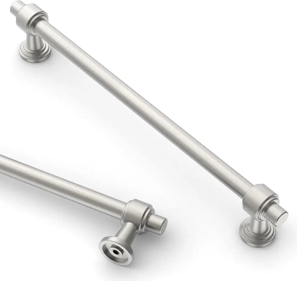 Asidrama 10 Pack 10 Inch(254mm) Brushed Satin Nickel Kitchen Cabinet Handles, Cabinet Pulls Kitchen Cabinet Hardware for Cupboard Drawer Pulls