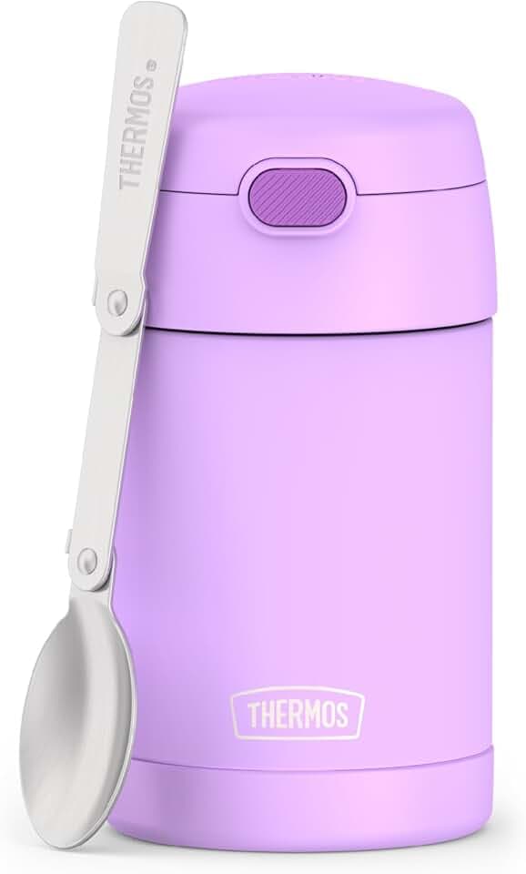 THERMOS FUNTAINER Food Jar with Spoon, 16oz, Neon Purple