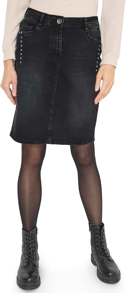 Cecil Damen Jeansrock mit Nieten