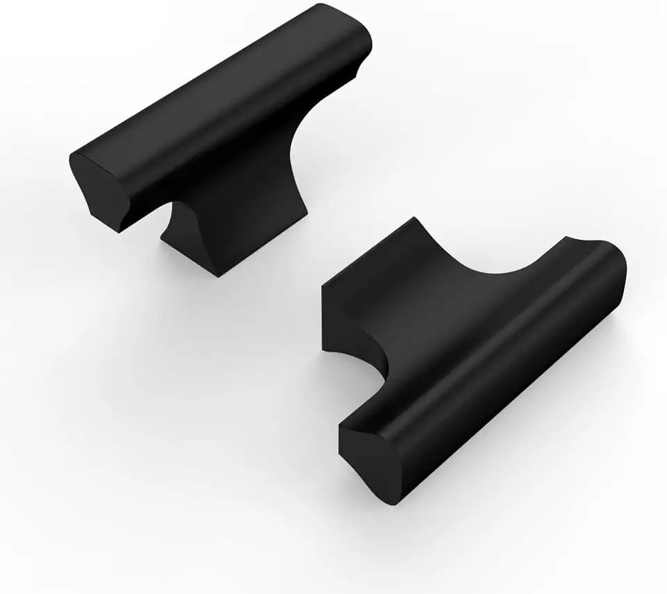 9BUILD 10 Pack 2 Inch Matte Black Cabinet Knobs - Kitchen & Drawer Hardware