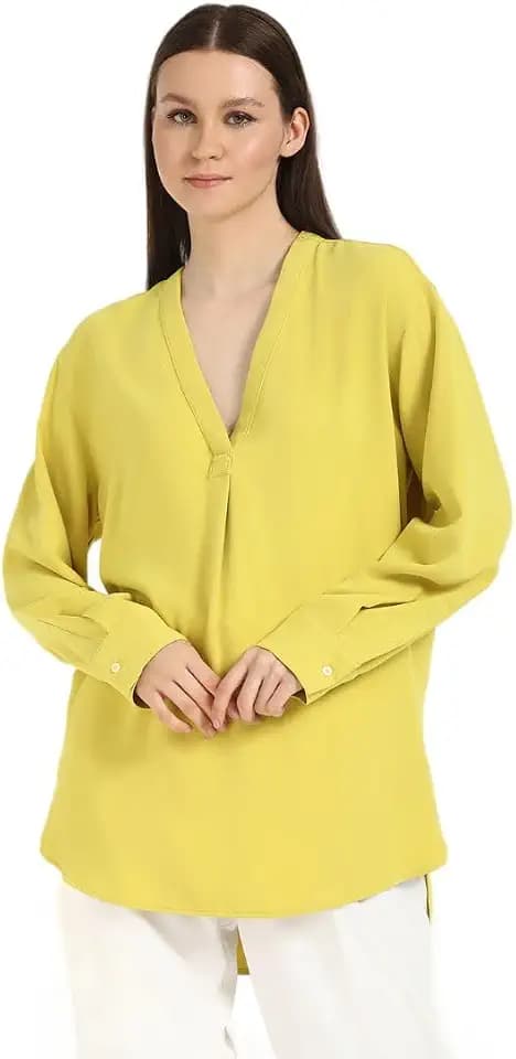 Calvin Klein Jeans Women's Relaxed V Neck Blouse