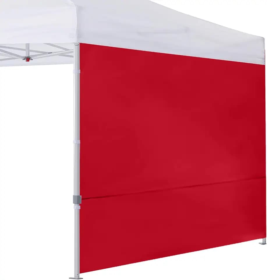 COOSHADE Instant Canopy SunWall 10x10 Canopy SideWall, 1 Pack, Red