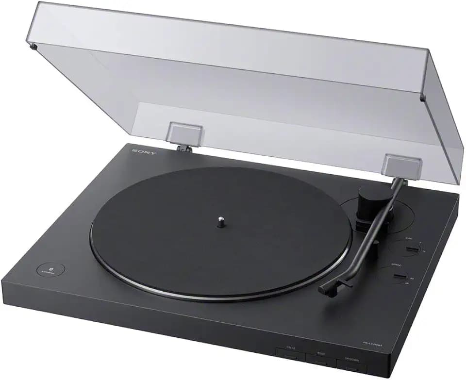 Sony PS-LX310BT Bluetooth Plattenspieler (Phono Vorverstärker, Auto-Play Funktion, Aluminium Plattenteller) Schwarz