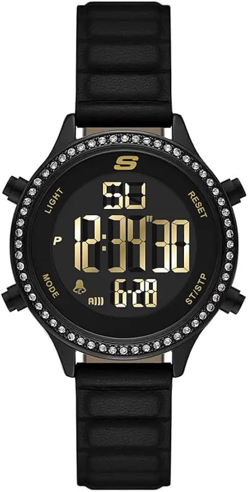 Skechers Women's Aliso Digital Black Polyurethane Watch (Model: SR6341)