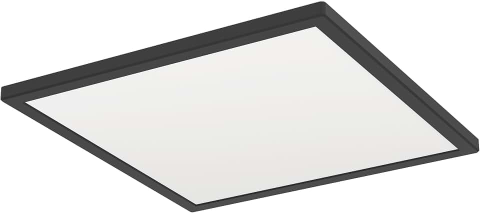 EGLO connect.z Smart Home LED Badezimmer Deckenleuchte Rovito-Z, ZigBee | App und Sprachsteuerung Alexa, warmweiß-kaltweiß, RGB, dimmbare Bad Deckenlampe, schwarz, IP44, 39x39 cm