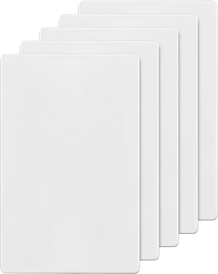 ENERLITES SI8801-W-5PCS, Screwless Blank Wall Plate, Child Safe Blank Device Outlet Cover, Standard Size, 1-Gang 4.68" x 2.93", Polycarbonate Thermoplastic, UL Listed, Glossy, White, 5 pack