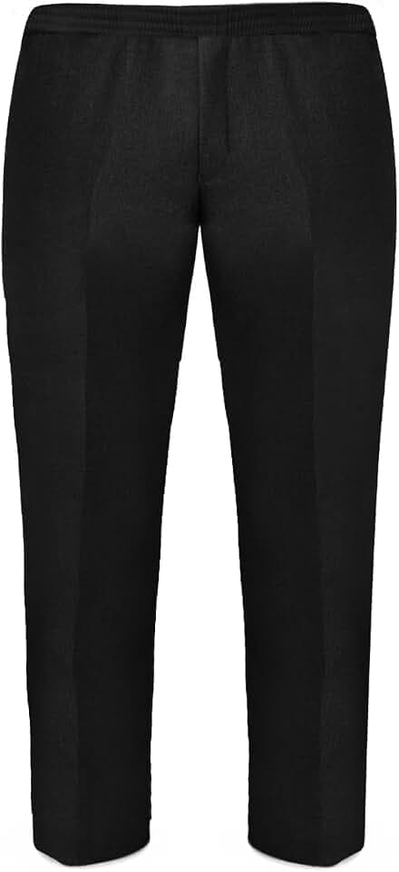 L S U Herren-Hose, extra großzügige Passform, stabile Passform, Übergröße, Schule, Arbeit, Büro, volle elastische Taille