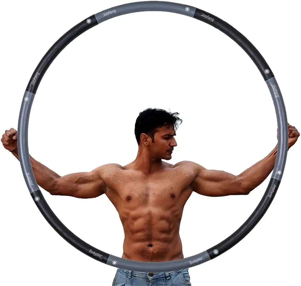 2,3 KG Hula Hoop 8 Teile,100cm Reifen Fitness Erwachsene Einfach zusammensteckbar Abnehmen Hula Hoops Abnehmbare Abschnitte, Professionelle Hula Hoops zur Gewichtsreduktion Reifen