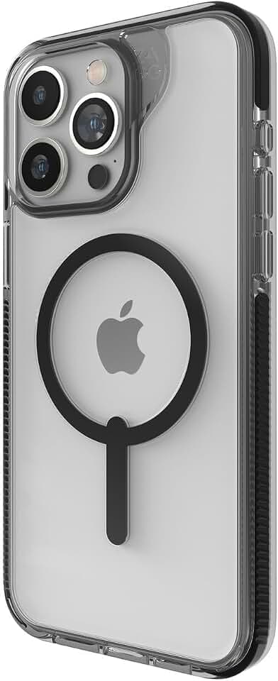 ZAGG Santa Cruz Snap, Graphen-verstärkte Hülle für iPhone 13, 14 und 15 [6.1-Inch], MagSafe kompatibel, kein Vergilben, stossfeste Abdeckung für die Rückseite (Schwarz)