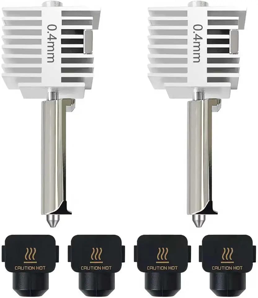 2‑Pack 0.4mm A1 Mini/A1/A2L Hardened Steel Hotend Kit for Bambu Lab