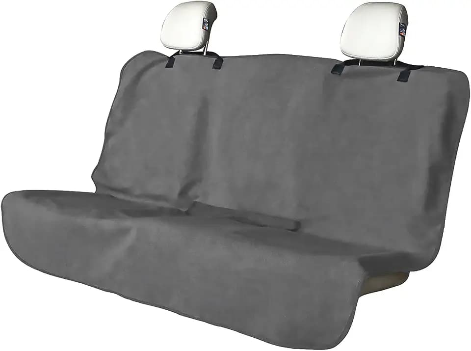 Waterproof Backseat Cover for Car Trucks Van SUV Jeep, Rear Bench Towel Seat Covers, Car Seat Protector for Gym Swimming, Universal Fits for Truck Van and SUV (Bench Grey)