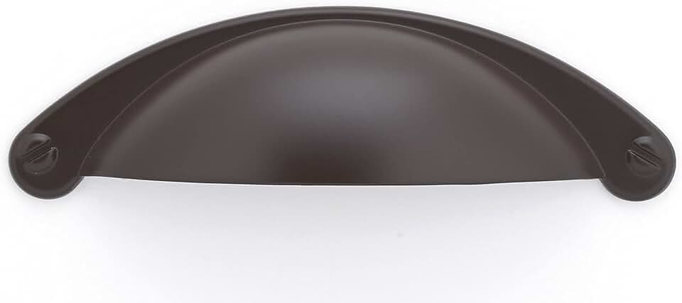 Richelieu Hardware BP30342ORB Sorbonne Collection 2 1/2-inch (64 mm) Center-to-Center Oil-Rubbed Bronze Traditional Cup Shaped Cabinet and Drawer Pull Handle for Kitchen, Bathroom, and Furniture