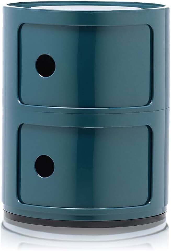 Kartell Componibili, 2 Elements, Blau, Runde Basis
