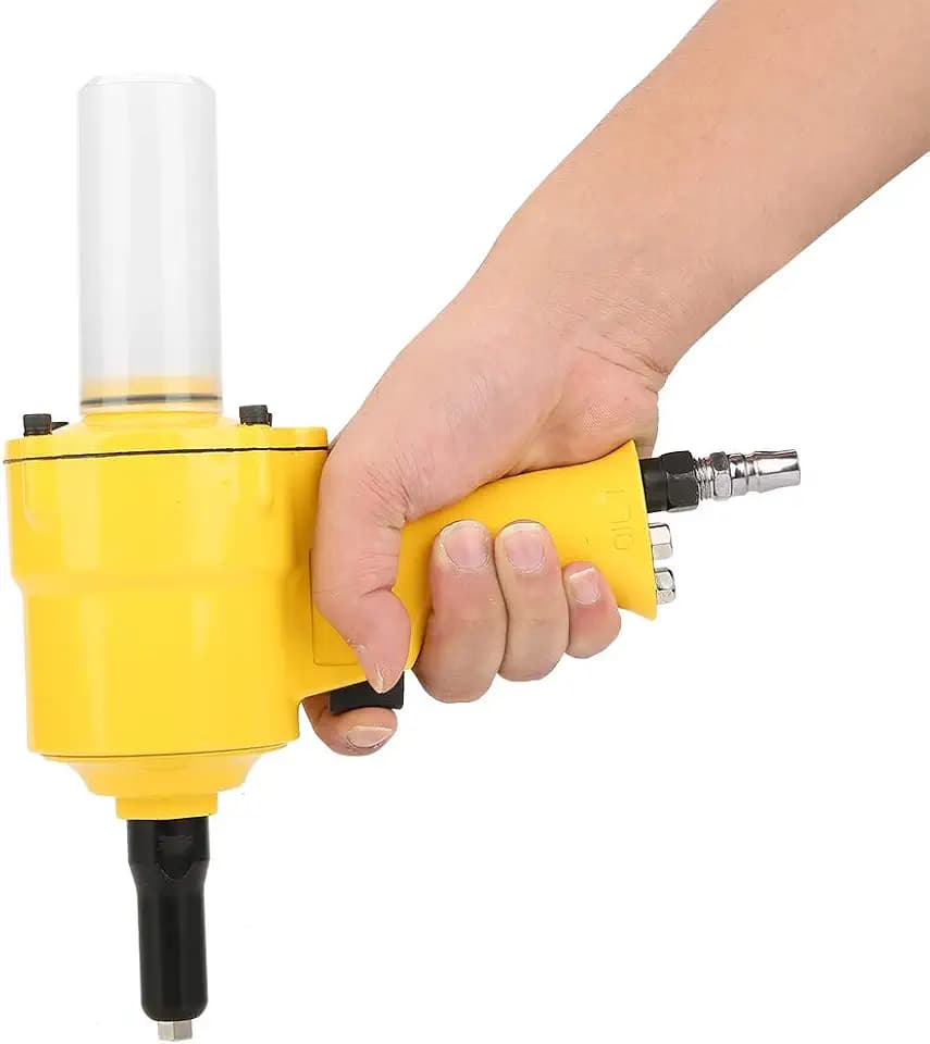 Oumefar KP-705P Pneumatic Rivet Gun, Pneumatic Air Riveter Grip Rivet Gun Air Powered Riveting Tool Cordless Rivet Tool for Decoration Automobile Manufacturing