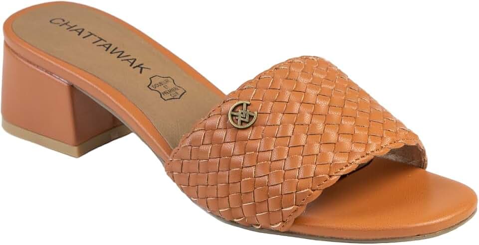 CHATTAWAK 18hjuliacamel37 Damen-Sandalen mit Absatz, Hellbraun, Größe 37, Hellbraun, 37 EU