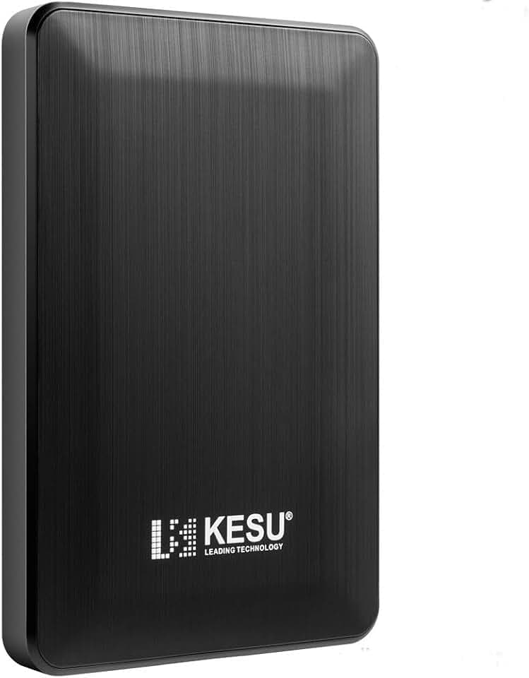 Kesu Externe Externe Festplatte, ultradünn, 750 GB, 2,5 Zoll, USB 3.0, Backup-HDD, tragbar, für PC, Mac, TV, PS4, Xbox, Schwarz