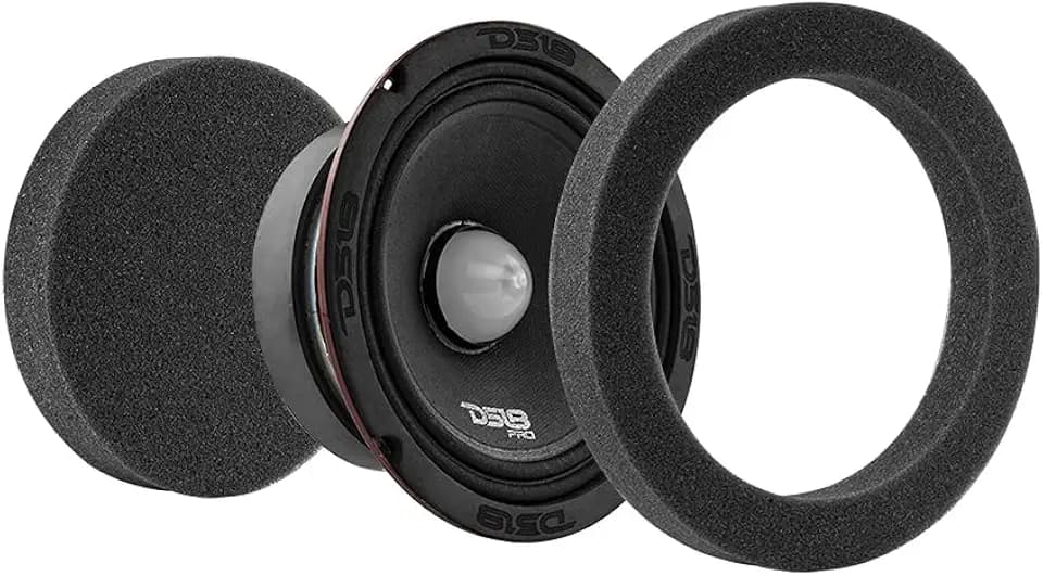 DS18 DSFR6 6.5" Car Door Foam Speaker Rings Blocker Soundproof Sponge Speaker Baffle Fast Rings Stereo Foam - Espuma Para Altavoz (Sold in Pair)