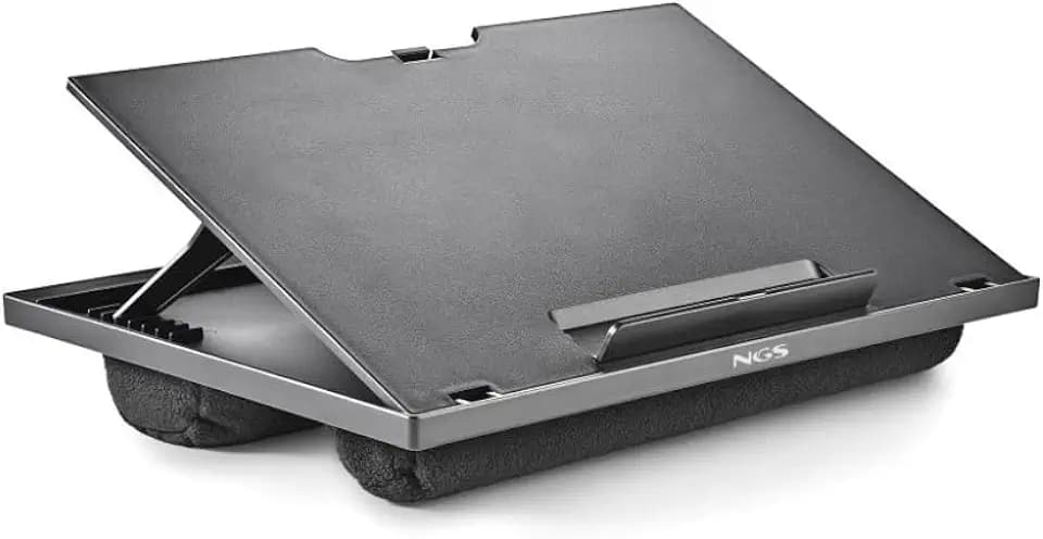 NGS LAPNEST - Multifunktionaler und ergonomischer Laptopständer für Laptops bis zu 15,6" mit gepolsterter Basis, verstellbar in 8 Höhenstufen