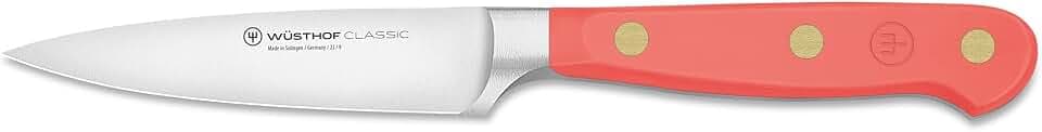 WÜSTHOF Classic Gemüsemesser 9 cm, Coral Peach (Orange), 3.5"