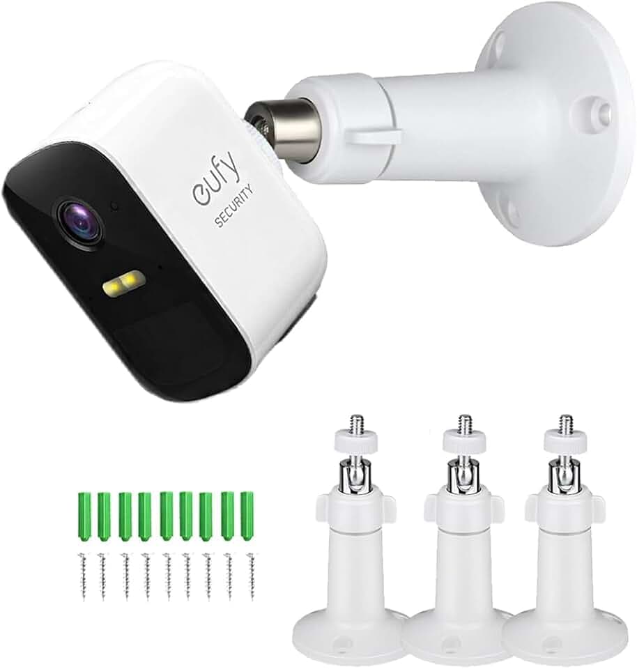 Eufy Kamera Halterung,Wandhalterung für EufyCam 2 Pro/2c Pro/2/2C/E,SoloCam S40,Ring Stick Up Cam,Arlo Pro 4,Arlo Ultra,360 Grad einstellbare Sicherheitshalterung für innen und außen