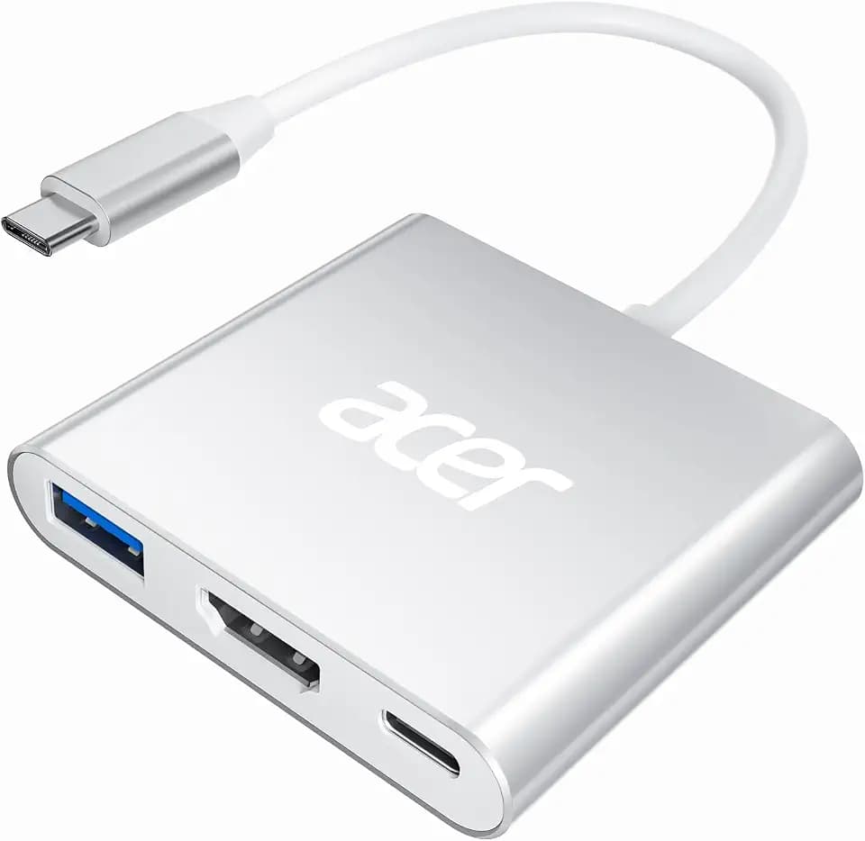 Acer USB C to HDMI Adapter, 4K USB C Hub with 100W PD for Laptop/Monitor/TV