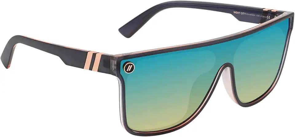 Blenders Eyewear SciFi – Polarized Sunglasses – Single-Lens with a Flat-Top Design – 100% UV Protection – For Men & Women