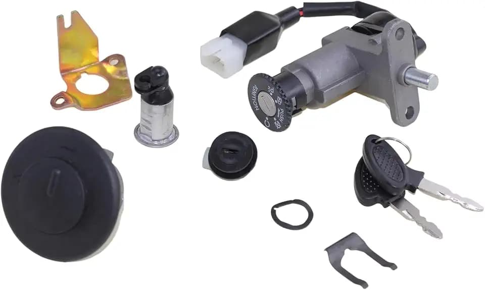 Trkimal Ignition Switch Key Set for GY6 50cc 150cc 139QMB 157QMJ Chinese Scooter Roketa Tank Giovanni Baja Sunl Kazuma Vento