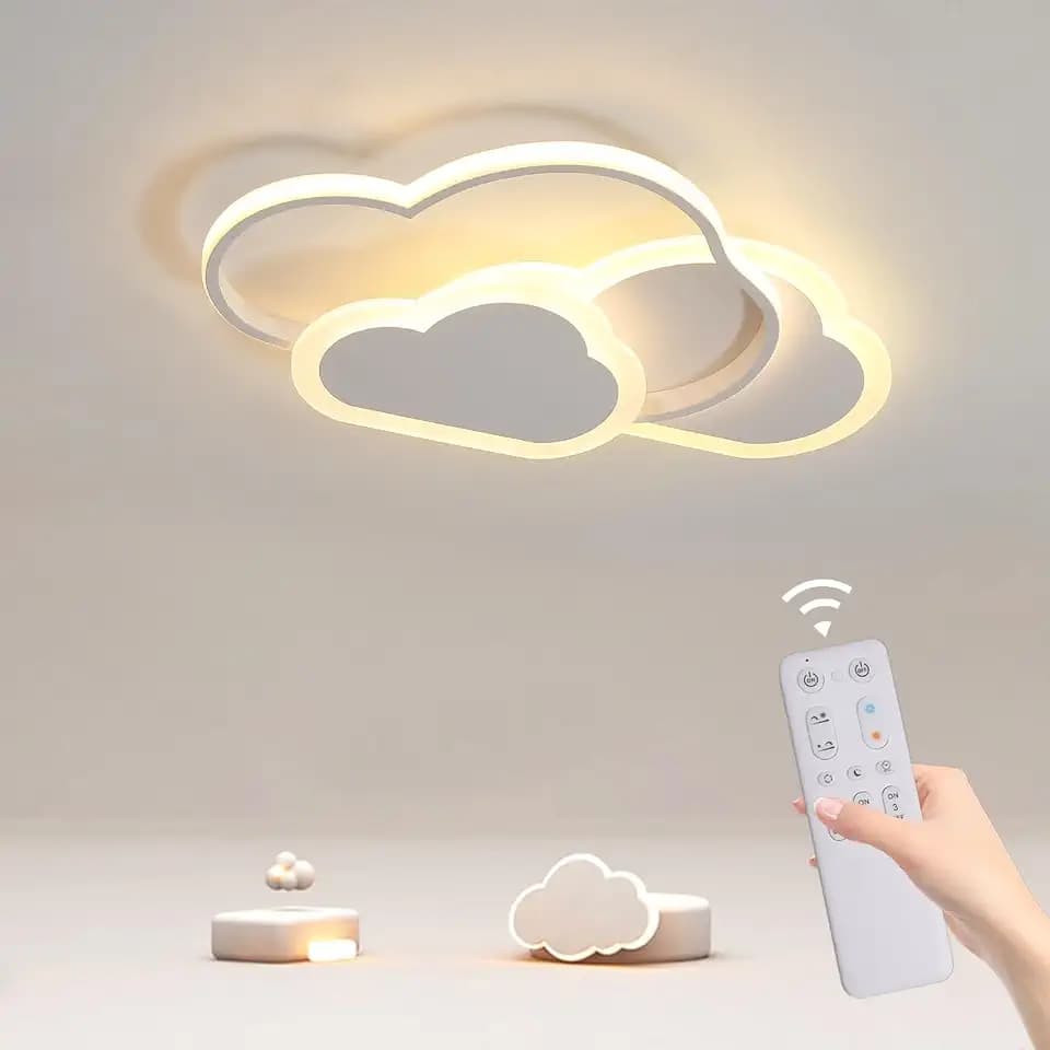 ZEKEI LED Deckenleuchte, Kreative Wolken Deckenlampe, 42W 3200lm 52cm