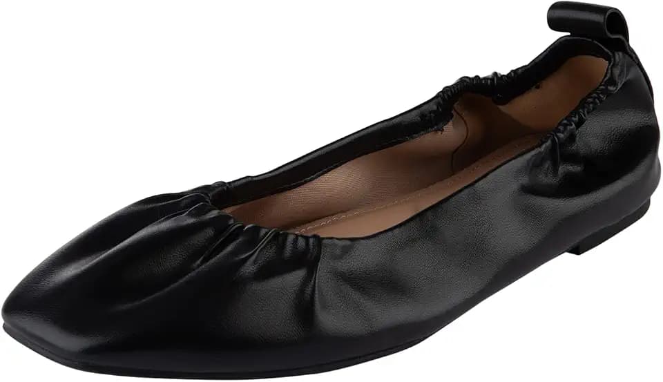 Womens Mia Square Toe Scrunch Flat by Payless