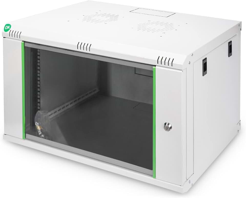 DIGITUS Netzwerkschrank - 19 Zoll Rack - 7HE - Wandmontage - 450mm Tiefe - Traglast 60kg - Dynamic Basic Serie - Grau