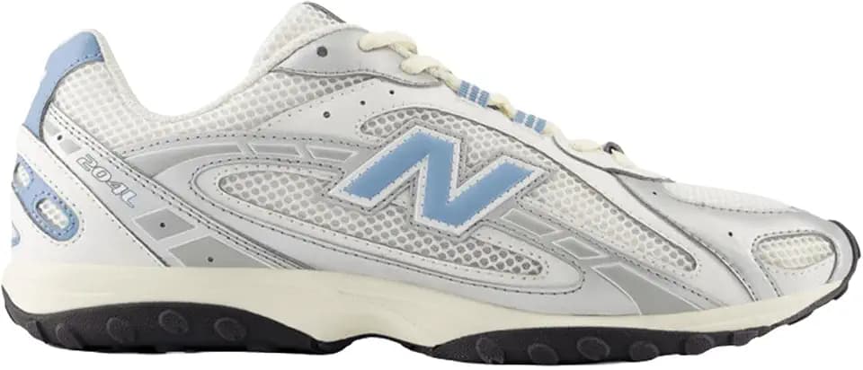 New Balance 204L Unisex Sneakers, Blue Metallic Silver, 7 US Women/5.5 US Men