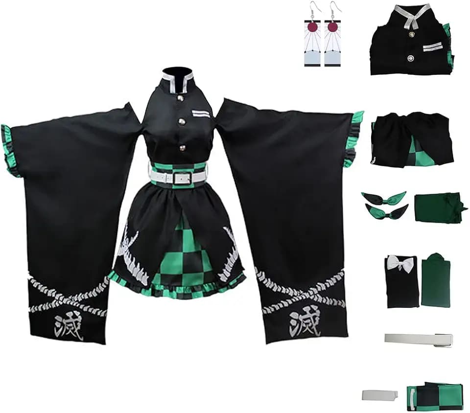 Juejuezi New Women Cosplay Costume Kimono Dress Halloween Off Shoulder Skirt Outfit Adult