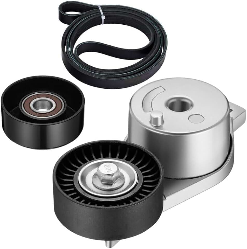 BDFHYK Belt Tensioner Assembly with Pulley Compatible with Chrysler Town & Country Voyager, Compatible with Dodge Caravan Grand Caravan 3.3L 3.8L, 2001-2007, Drive Belt Tensioner Replaces 90K-38185