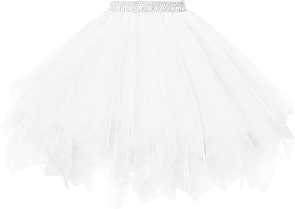 Dressever Damen 50er Rockabilly Petticoat Retro Tüllrock