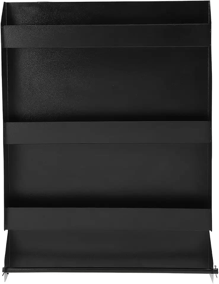 Towallmark Wall-Mounted 5052 Aluminum Open Storage Cabinet for Tools and Supplies, Garage Tool Cabinet with Paper Towel Rack Organizer, Ideal for Shop, and Trailer Use, Black